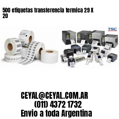 500 etiquetas transferencia termica 29 X 20