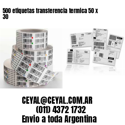 500 etiquetas transferencia termica 50 x 30