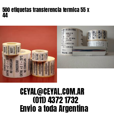 500 etiquetas transferencia termica 55 x 44