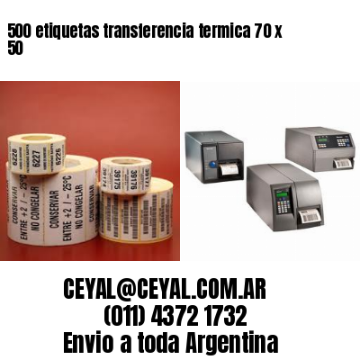500 etiquetas transferencia termica 70 x 50