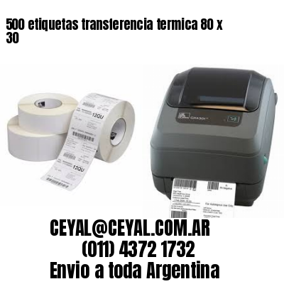 500 etiquetas transferencia termica 80 x 30
