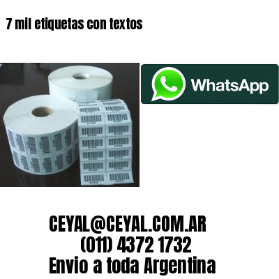 7 mil etiquetas con textos
