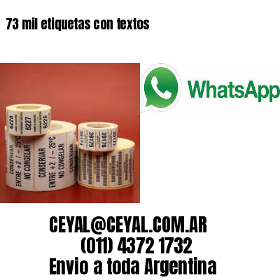 73 mil etiquetas con textos