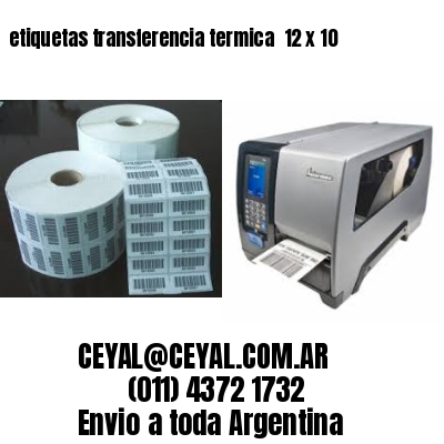 etiquetas transferencia termica  12 x 10