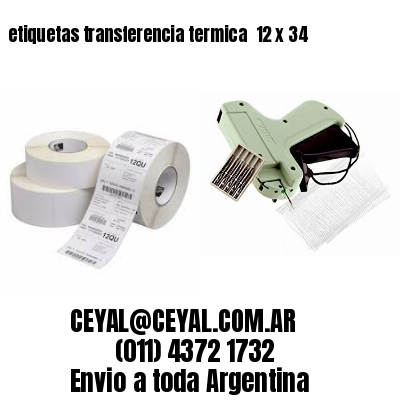 etiquetas transferencia termica  12 x 34