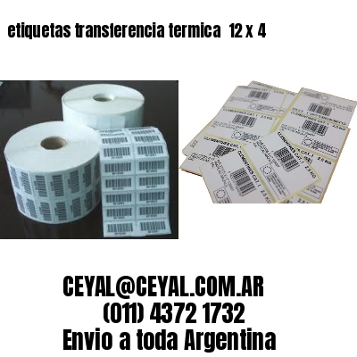 etiquetas transferencia termica  12 x 4