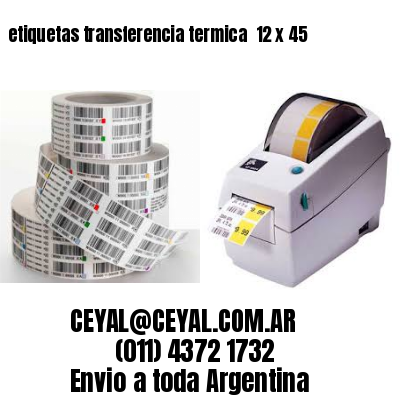 etiquetas transferencia termica  12 x 45