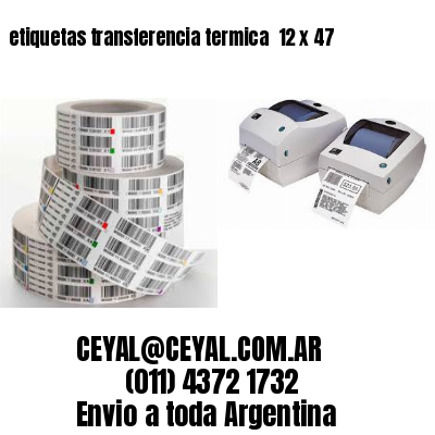etiquetas transferencia termica  12 x 47