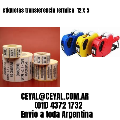 etiquetas transferencia termica  12 x 5