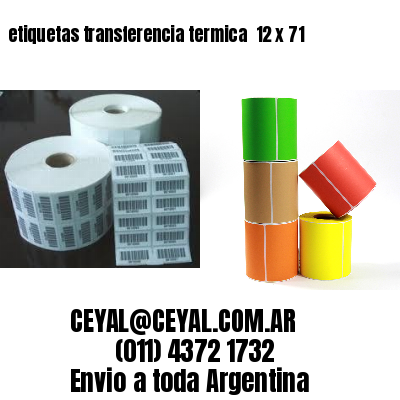 etiquetas transferencia termica  12 x 71