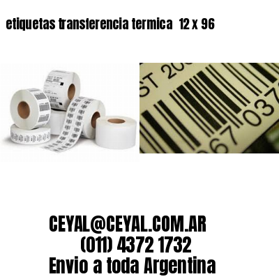 etiquetas transferencia termica  12 x 96