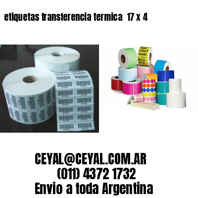 etiquetas transferencia termica  17 x 4