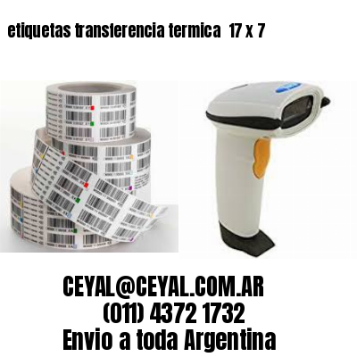 etiquetas transferencia termica  17 x 7