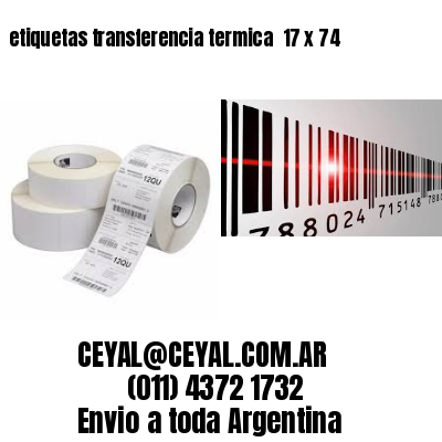 etiquetas transferencia termica  17 x 74