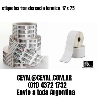 etiquetas transferencia termica  17 x 75