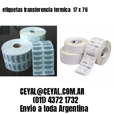 etiquetas transferencia termica  17 x 76