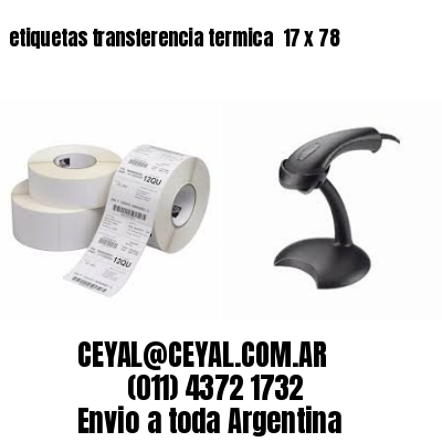 etiquetas transferencia termica  17 x 78