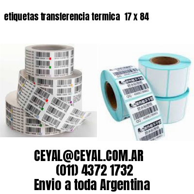 etiquetas transferencia termica  17 x 84