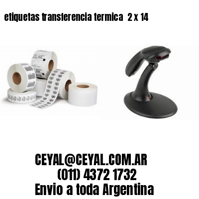 etiquetas transferencia termica  2 x 14