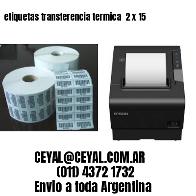 etiquetas transferencia termica  2 x 15