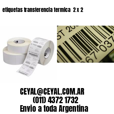 etiquetas transferencia termica  2 x 2