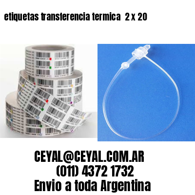 etiquetas transferencia termica  2 x 20