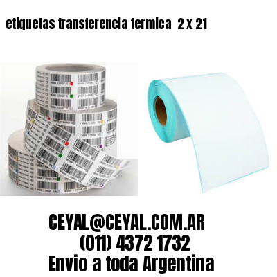 etiquetas transferencia termica  2 x 21