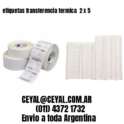 etiquetas transferencia termica  2 x 5