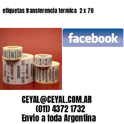 etiquetas transferencia termica  2 x 70