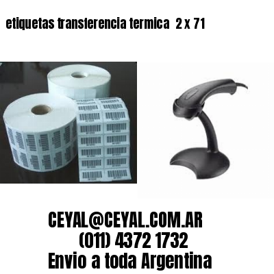 etiquetas transferencia termica  2 x 71