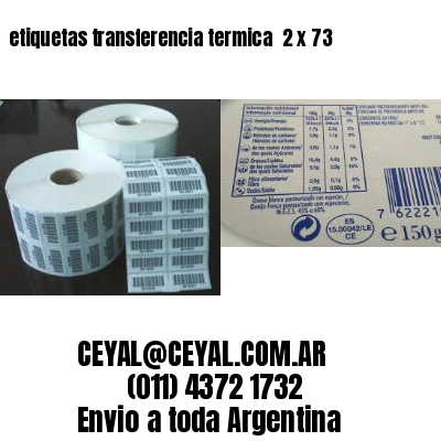 etiquetas transferencia termica  2 x 73