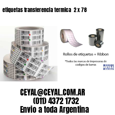 etiquetas transferencia termica  2 x 78