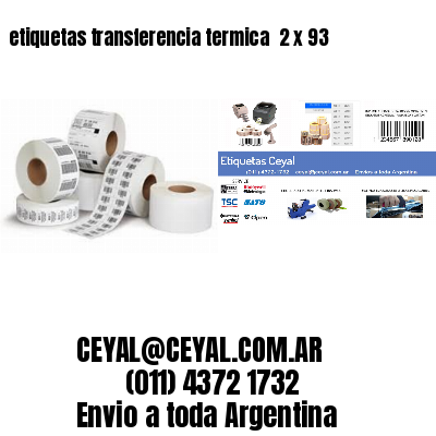 etiquetas transferencia termica  2 x 93