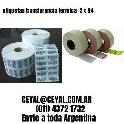 etiquetas transferencia termica  2 x 94