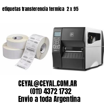 etiquetas transferencia termica  2 x 95