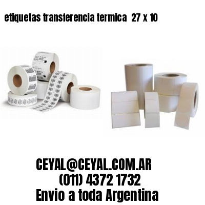 etiquetas transferencia termica  27 x 10