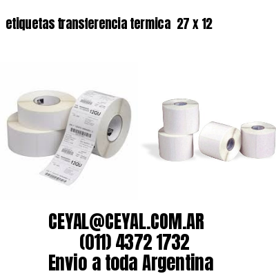 etiquetas transferencia termica  27 x 12