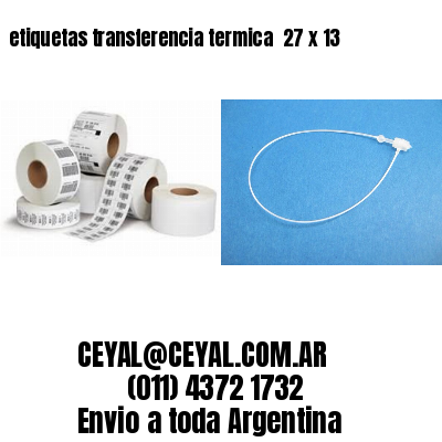 etiquetas transferencia termica  27 x 13