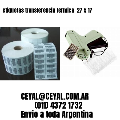 etiquetas transferencia termica  27 x 17