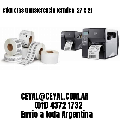 etiquetas transferencia termica  27 x 21