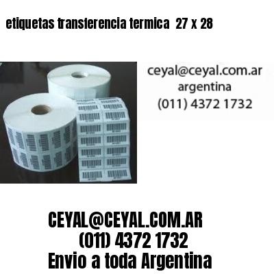 etiquetas transferencia termica  27 x 28