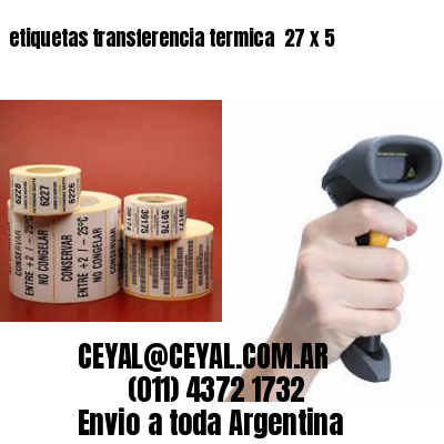 etiquetas transferencia termica  27 x 5