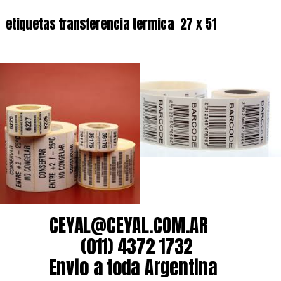 etiquetas transferencia termica  27 x 51