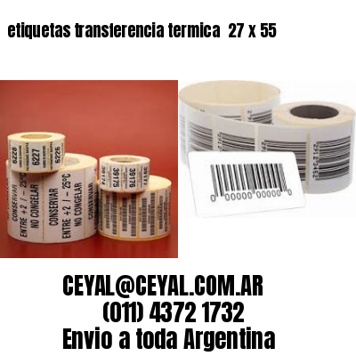 etiquetas transferencia termica  27 x 55