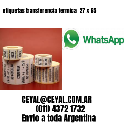 etiquetas transferencia termica  27 x 65