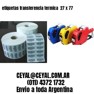etiquetas transferencia termica  27 x 77