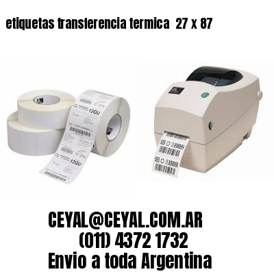etiquetas transferencia termica  27 x 87