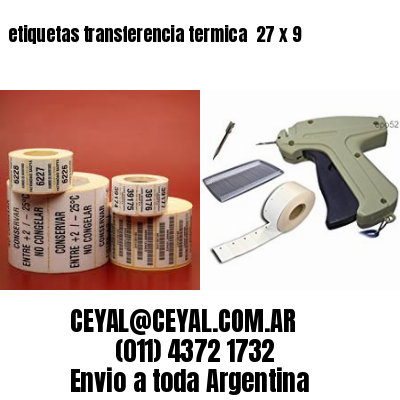 etiquetas transferencia termica  27 x 9