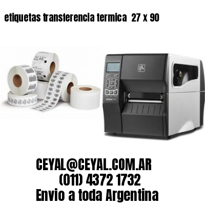 etiquetas transferencia termica  27 x 90