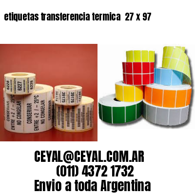 etiquetas transferencia termica  27 x 97